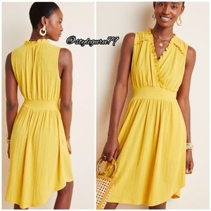 NWT, Anthropologie Livia Ruffled Smock Waist Dress